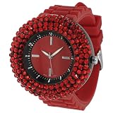 GP Designs Women's Rhinestone Silicone Watch