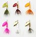 Yakima Rooster Tail Trophy Bait Pack - Six assorted colors (1/4-Ounce), YLCD yellow coachdog, CBT chartreuse black tiger, GOR glitter orange, GPK glitter pink, GWH glitter white and FRBT fluorescent black tiger