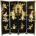 Asian Furniture & D&eacute;cor - 72" Lady Generals Chinese Lacquer Decorative Oriental Art Screen
