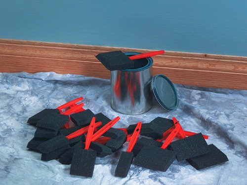 Steelex D2490 Foam Brush Set-Plastic Handles, 24-Piece