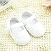 DZT1968® Baby Girl Soft Sole Cloth Mary Jane Shoes Prewalker with Bowknot (12~18 Months) White