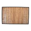 Natural Bamboo Step Mat, Dark Wood/Brown Trim