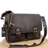Visconti Brown Leather Hunter Messenger Bag / Briefcase for the Office