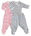 Under the Nile Preemie Organic Egyptian Cotton Side Snap Layette Pink or Blue Stripe, Blue Stripe for Preemie
