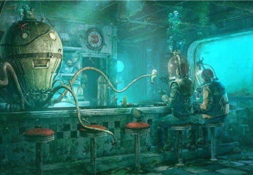 Desgin Studio20 Underwater Bar Octopus Steampunk Poster A3 HD Poster Art PNCA21990
