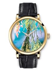 SPRAWL Aanalog Fashion Series Gold Ladies Watches of Genuine Black Leather Strap,Unique Wrist Watch for Women Girls Designed with Branches of a tree
