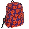 Clemson University Logo Tigers Backpack Bag SMALLER than Huge Cumbersome Full-Size Packs- WATERPROOF LINING
