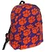 Clemson University Logo Tigers Backpack Bag SMALLER than Huge Cumbersome Full-Size Packs- WATERPROOF LINING