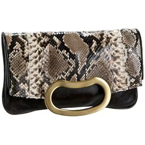 Jalda Python Bean Clutch
