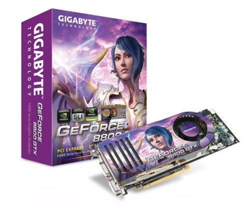 Gigabyte nVidia 768 MB 384BIT / PCIe 16x / Dual DVI-I TVO HDTV / Aktiv-Kühlung