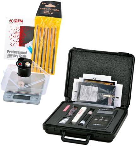 Tri Electronics GXL-24 Deluxe Electronic Gold Testing Kit With Loupe, Files, & Rare Earth Magnet & iGem Gold & Jewelry Gram Scale