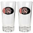 Toronto Raptors 2pc Pint Ale Glass Set with Basketball Bottom - Oval Logo NBA Basketball