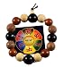 Tibetan Bodhi Seed Wood 12mm Yoga Meditation Prayer Beads Wrist Mala and a Copyrighted Tibetan Buddha Eye Magnet