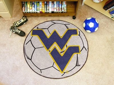 Buy West Virginia Mountaineers NCAA Soccer Ball Round Floor Mat (29) by Fan Mats