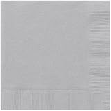 20 Count Cocktail Napkins, Silver