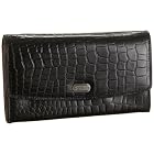 Leatherbay Croc-Embossed Accordion Wallet