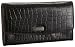 Ladies Leather Wallets | Buy Wallets - Leatherbay Women'S Croc Accordian Wallet,Black-Cognac,one size
