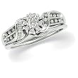 14K White Gold Diamond Wedding Set - 0.25 Ct.