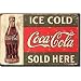 (2x3) Ice Cold Coca Cola Sold Here 1916 Coke Bottle Distressed Retro Vintage Locker Refrigerator Mag