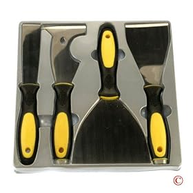 4 Piece Putty Knife Scraper Paint Remover Drywall Tool Set