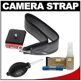 Joby 3-Way Shoulder/Neck/Wrist Camera Strap (Charcoal) with Nikon Cleaning Kit for Nikon 1 V1, J1, J2, D3100, D5100, D7000, D600, D800, D4