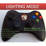 Black Xbox 360 Modded Controller 10 Mode Rapid Fire Wireless with Red LED for Black OPS