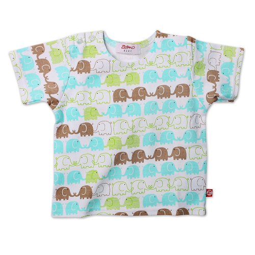 Zutano Baby-boys Infant Elephants Short Sleeve T-Shirt Zutano Baby-boys Infant Elephants Short Sleeve T-Shirt