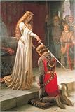 Art Print, The Accolade by Edmund Blair Leighton, Final Size: 26.75 in X 40 in