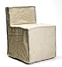 Dani Belgium Wrinkle Ecru Slip Cover Dining Chair