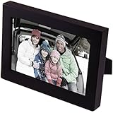 Adeco[PF0053-3] Black Wood Picture Photo Frame for Wall Hanging or Table Desk Top, One Opening, 4x6"