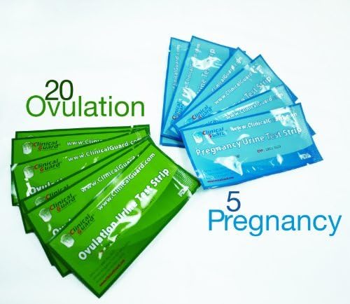 ClinicalGuard 20 Ovulation Test Strips &amp; 5 Pregnancy Test Strips Combo by ClinicalGuard