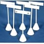 6 Earring T Stand White Leather Showcase Display 5.75"
