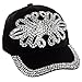 Crystal Case Women's Cotton Rhinestone Studded Paisley Baseball Cap Hat