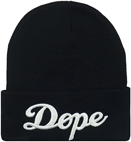 NEW BLACK DOPE 3D EMBROIDERY BEANIE SKULL CAP HIP HOP HAT