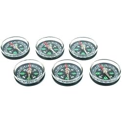 6 Pocket Compass Mini Hunting Hiking Navigation Tools