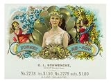 Forget Me-Not Brand Cigar Box Label Giclee Poster Print, 16x12