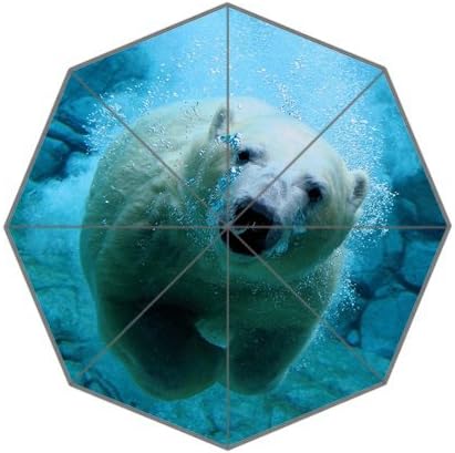 Snowy Polar Bear Under the Sea Totes Custom Easy Carry with Auto Foldable Daily Gifts Rainy / Sunny Umbrella