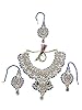 Bridal Jewelry Sets Blue White Kundan Polki Indian Wedding Necklace Earrings Set