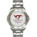 Virginia Tech Hokies Suntime Mens Sports Watch w/ Steel Band - NCAA College Athletics