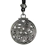 Celtic Knot Triscele 3 Necklace Triskelion Pewter Pendant Irish Jewelry Goddess Necklace