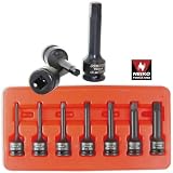 Neiko 3/8-inch Drive Hex Driver Impact Socket Set, Metric