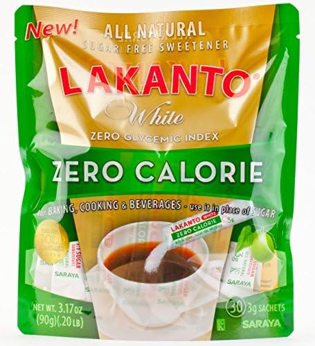 Lakanto White All Natural Sugar Free Sweetener-30x 3g in Each Pouch