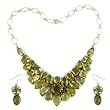 Necklace and Earrings Sterling Silver Peridot Jewelry
