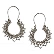 Ear Rings in Sterling Silver Indian Style 1.75 inches (ers305)