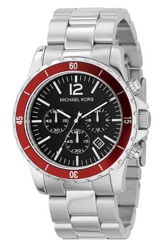 Micheal Kors Black Dial Stainless Steel Chronograph Watch 8122