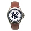 New York Yankees Mens MLB "Rookie" Watch (Leather Band)