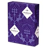 Strathmore 100% Pure Cotton Stationery Paper 97, Wove Finish Watermarked 24 lb, 8.5 x 11 Inch, 500 Sheets/Ream - Sold as 1 Ream,bright Ultimate White Shade (318003)