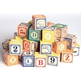 32 embossed wood Polish language alphabet blocks