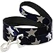 Buckle Down Pet Leash - American Flag Vivid Stars C/U Blue/White - 6 Feet Long - 1/2