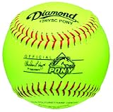 Diamond Sports Optic Super Synthetic Cover Pony League Softball, Dozen